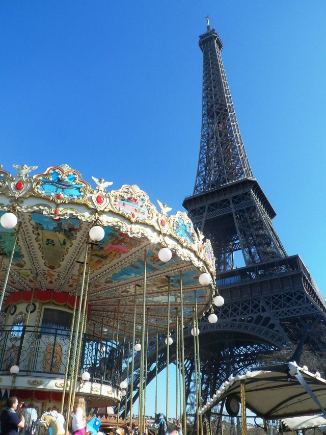 Eiffel Tower and carousel