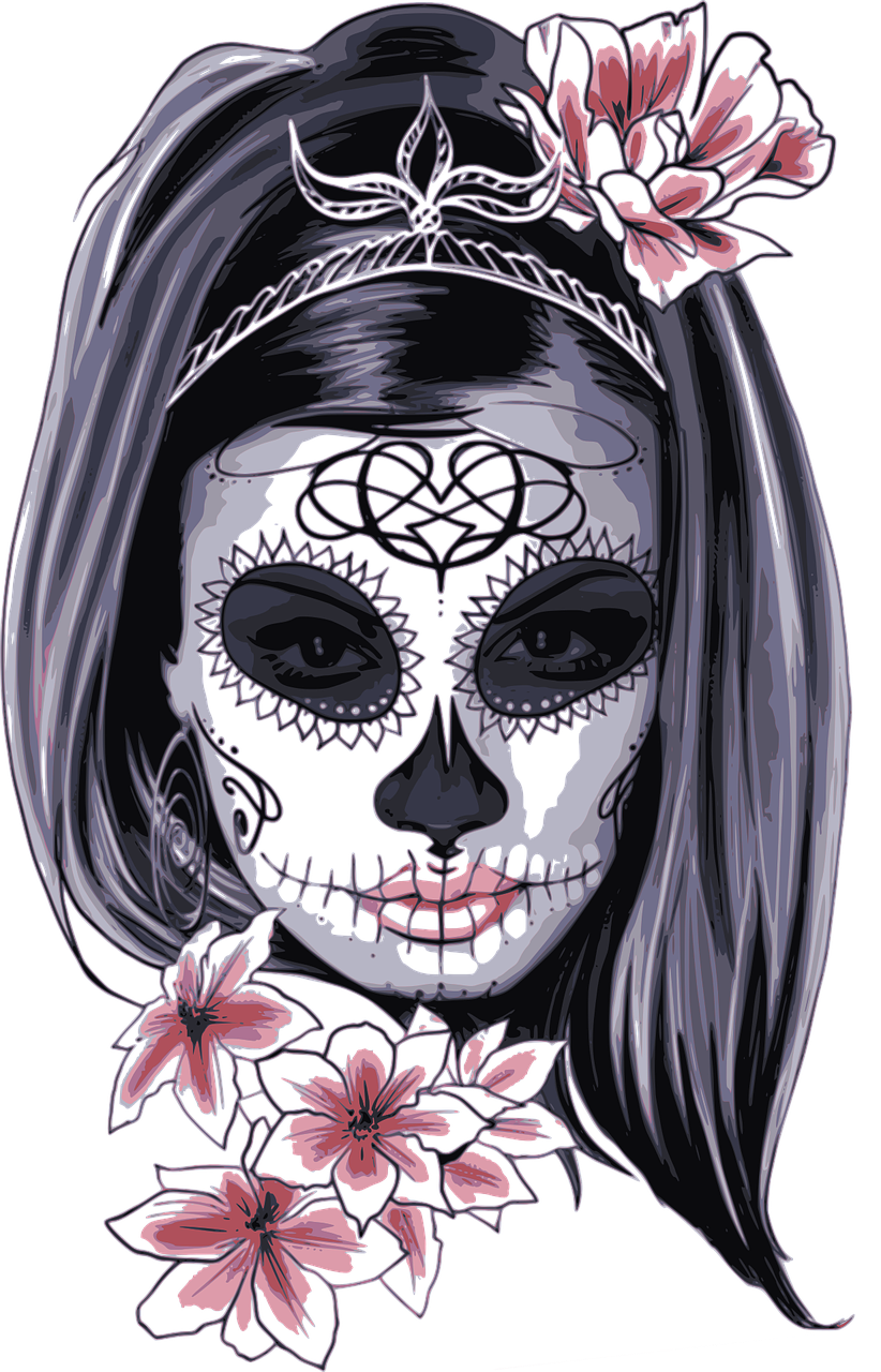 Day of the Dead, girl, mask